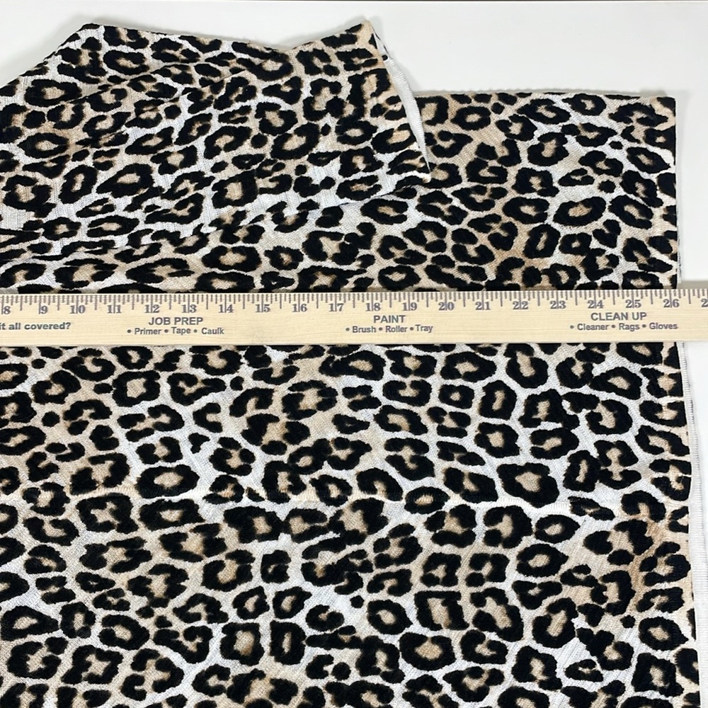 CHICO’S XL Leopard Print Linen Blend Round Neck 3/4‎ Sleeve Sweater Lightweight - Picture 6 of 8